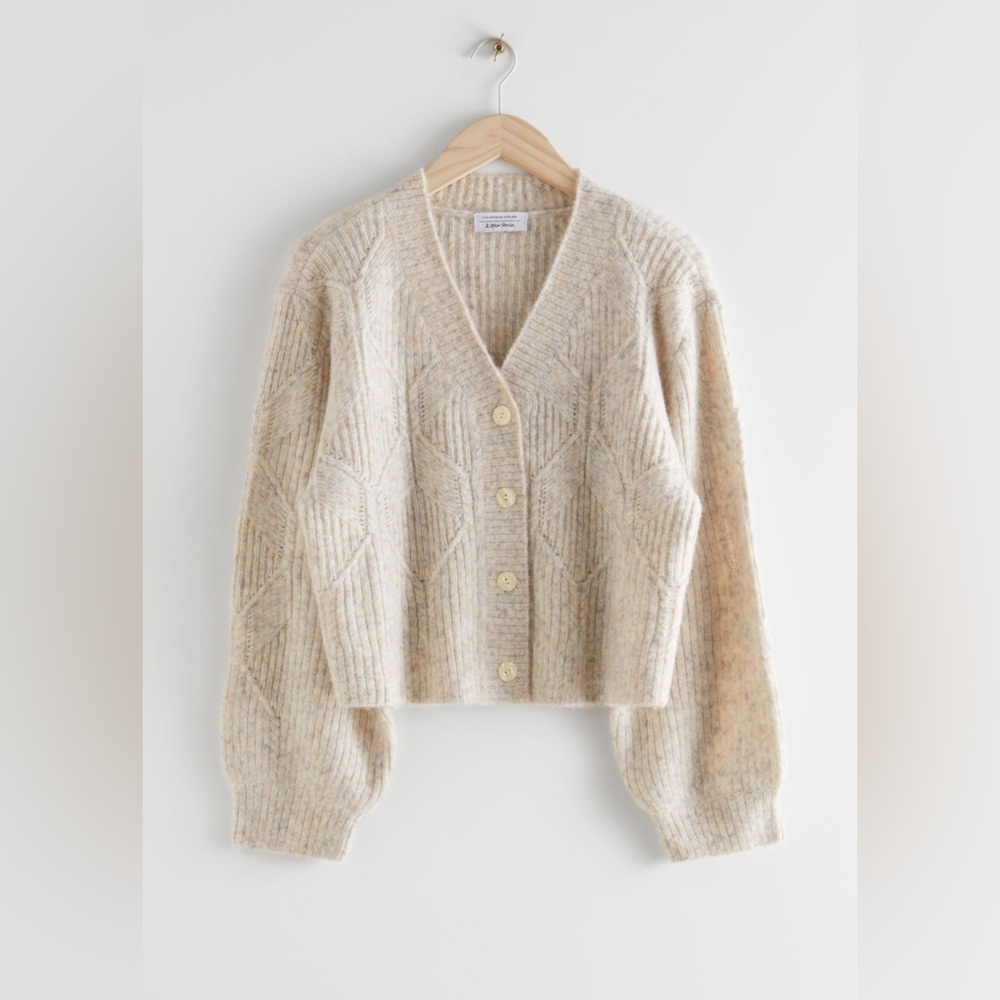 Worn Once EUC & Other Stories Oatmeal Button Up Cardigan